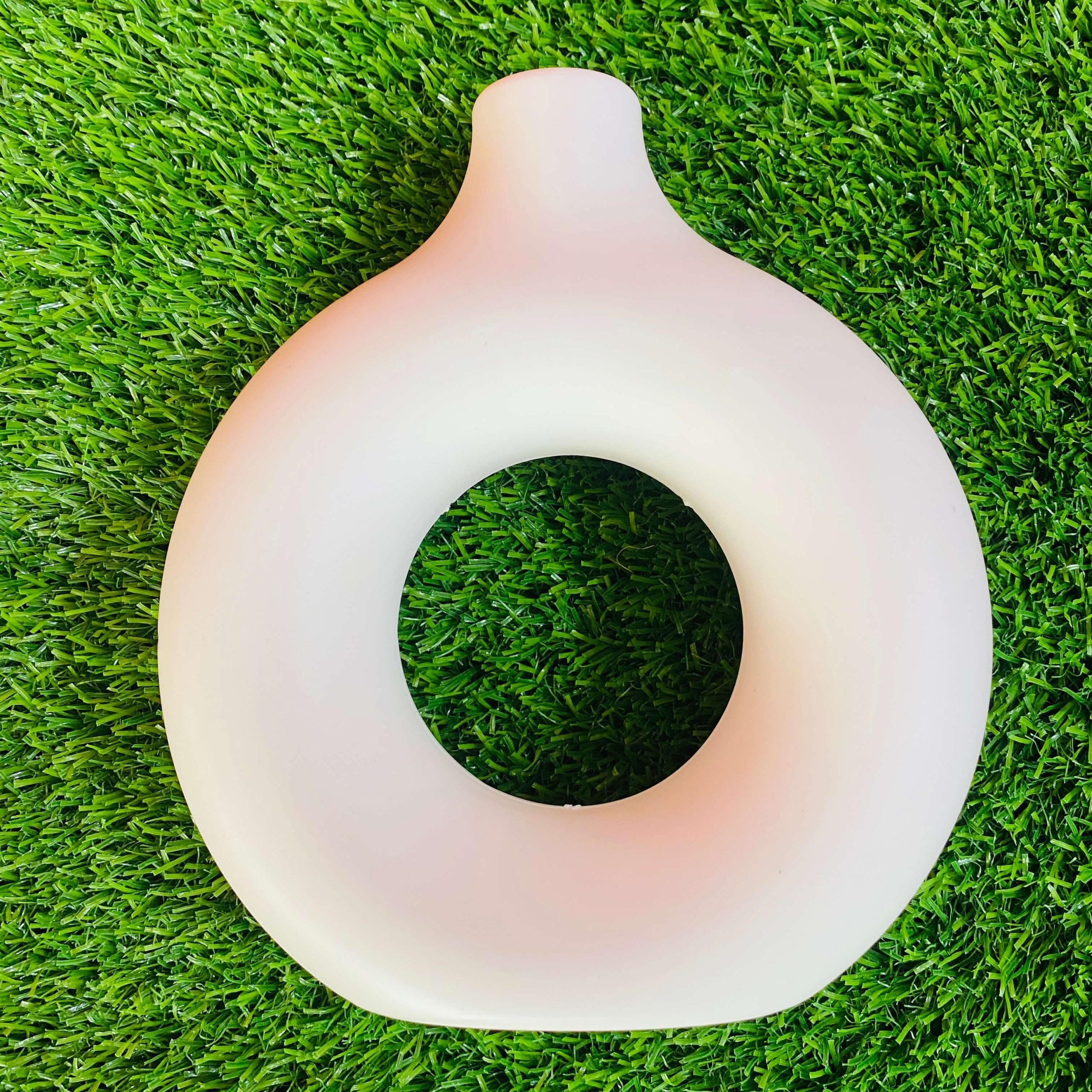 Modern Donut Flower Vase with Artificial Tulip Combo - Image 5