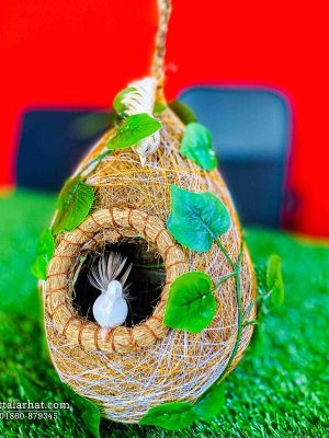 Decorative Hanging Weaver Bird Nest – Handcrafted Natural Showpiece