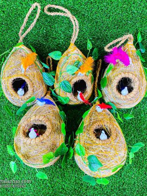 Decorative Hanging Weaver Bird Nest – Handcrafted Natural Showpiece
