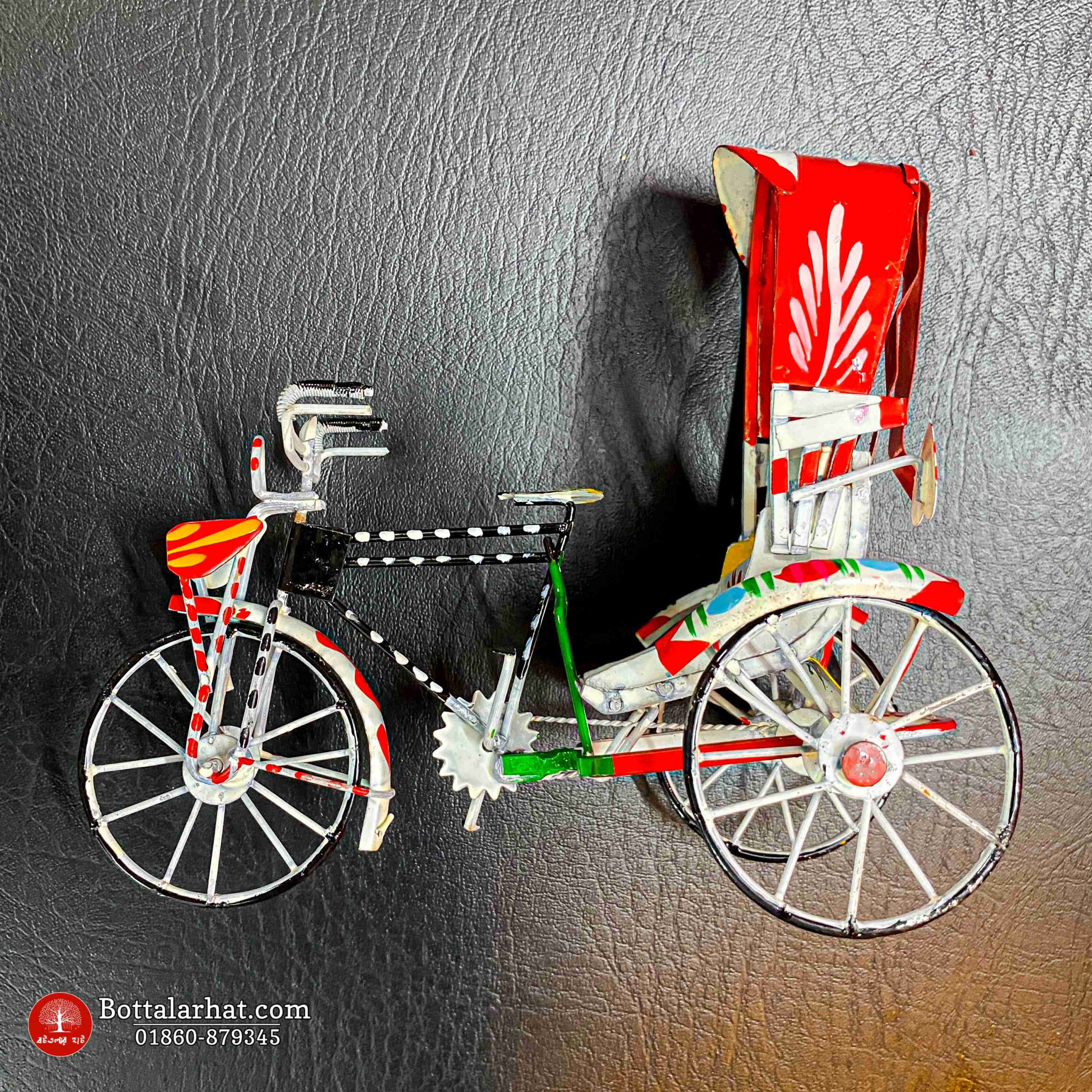 Hand Painted Miniature Mini Rickshaw - Image 4
