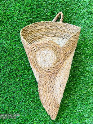 Handcrafted Straw Wall Hanging Basket