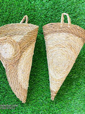 Handcrafted Straw Wall Hanging Basket