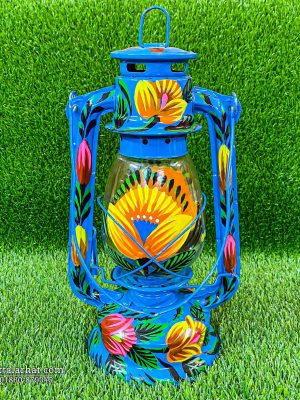 Rickshaw Painted Hurricane Lamp